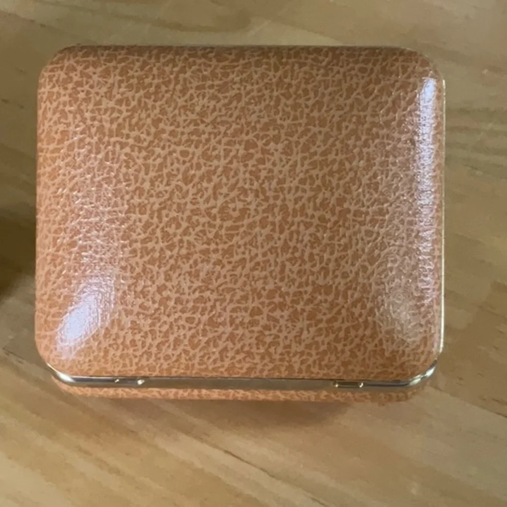 MCM of Elgin Elegant tan and white with gold accents Clock